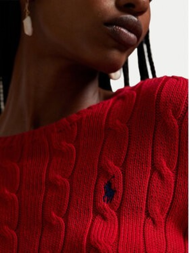 Polo Ralph Lauren Sweter 211971869502 Czerwony Slim Fit