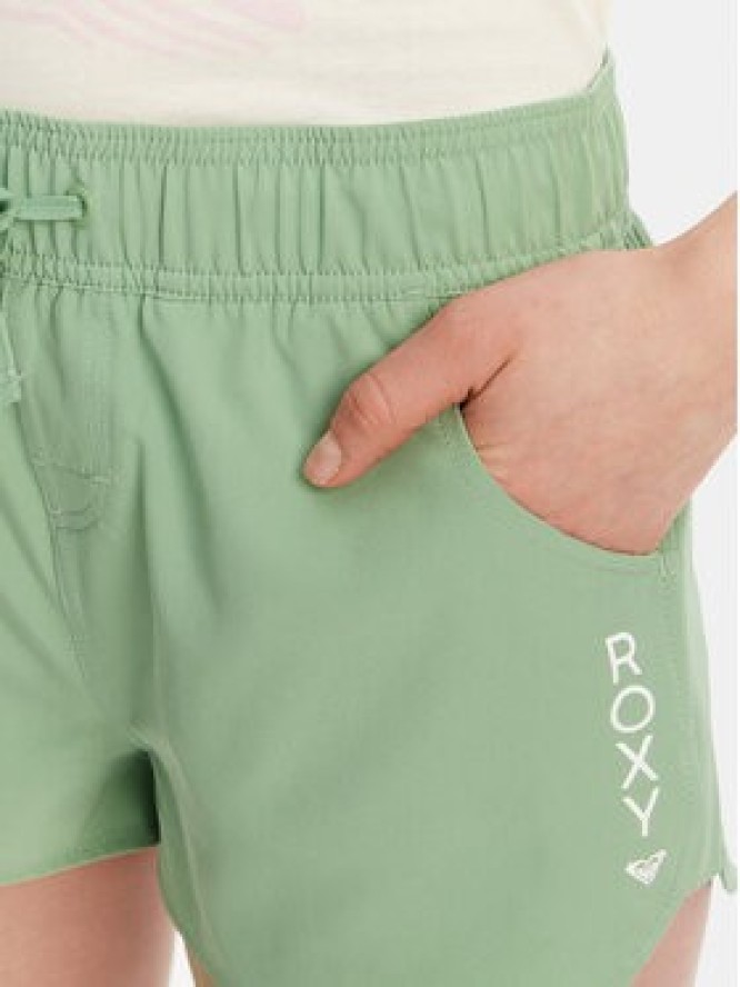 Roxy Szorty materiałowe ERJBS03298 Zielony Regular Fit