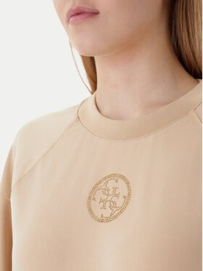Guess Bluza W6RQ13 KD332 Beżowy Regular Fit