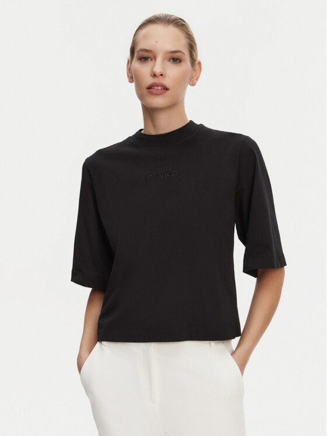 PINKO T-Shirt Niamey 104604 A2F8 Czarny Regular Fit