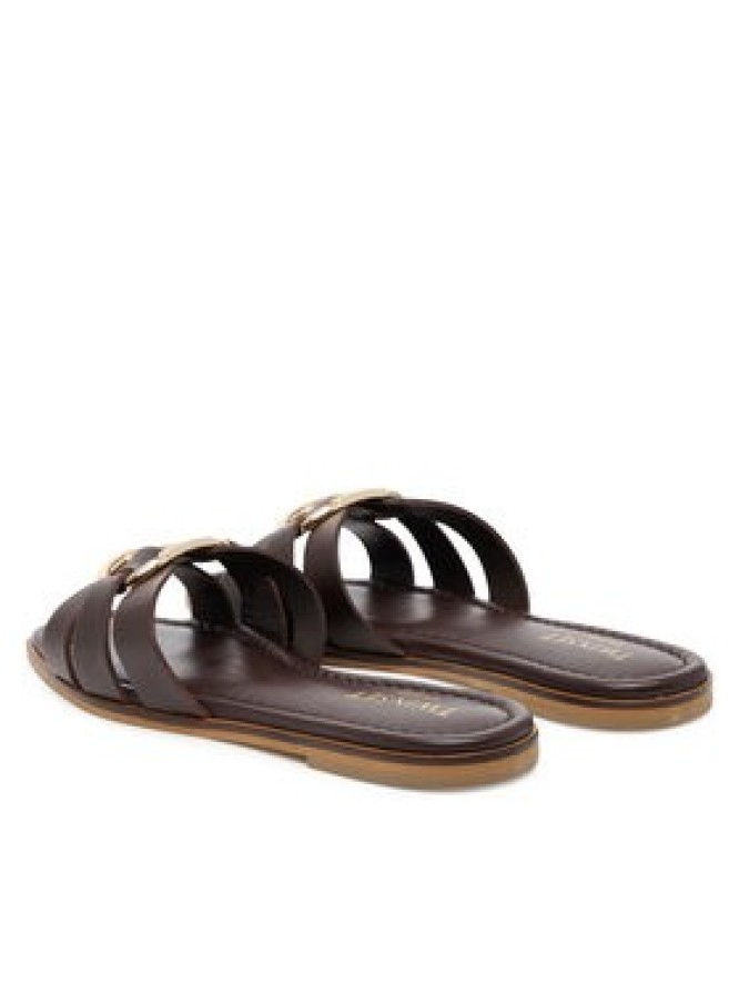 TWINSET Klapki 251TGT090 Brązowy