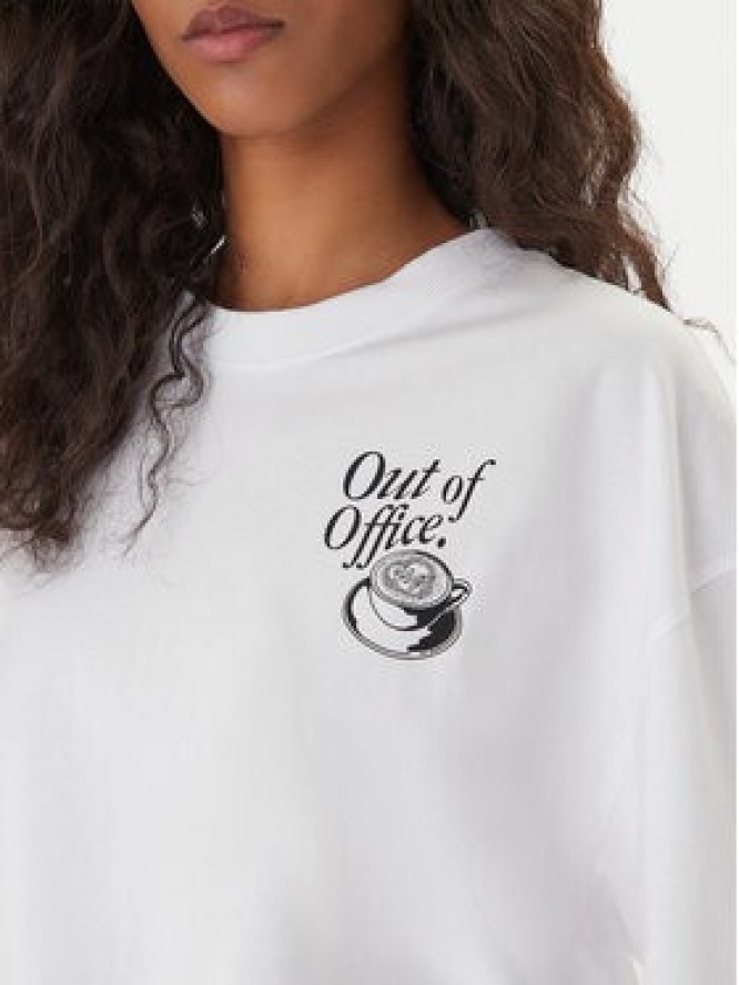 HUGO T-Shirt 50560772 Biały Oversize