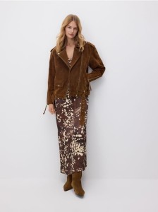 Wzorzysta sukienka z wiskozy - wielobarwny