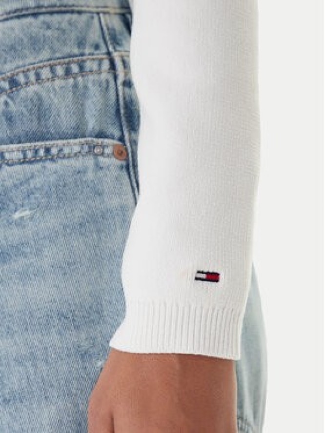 Tommy Jeans Sweter Chenille DW0DW22028 Écru Regular Fit