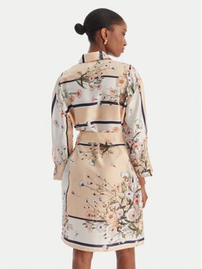 Liu Jo Sukienka koszulowa WA6507 T2555 Beżowy Regular Fit