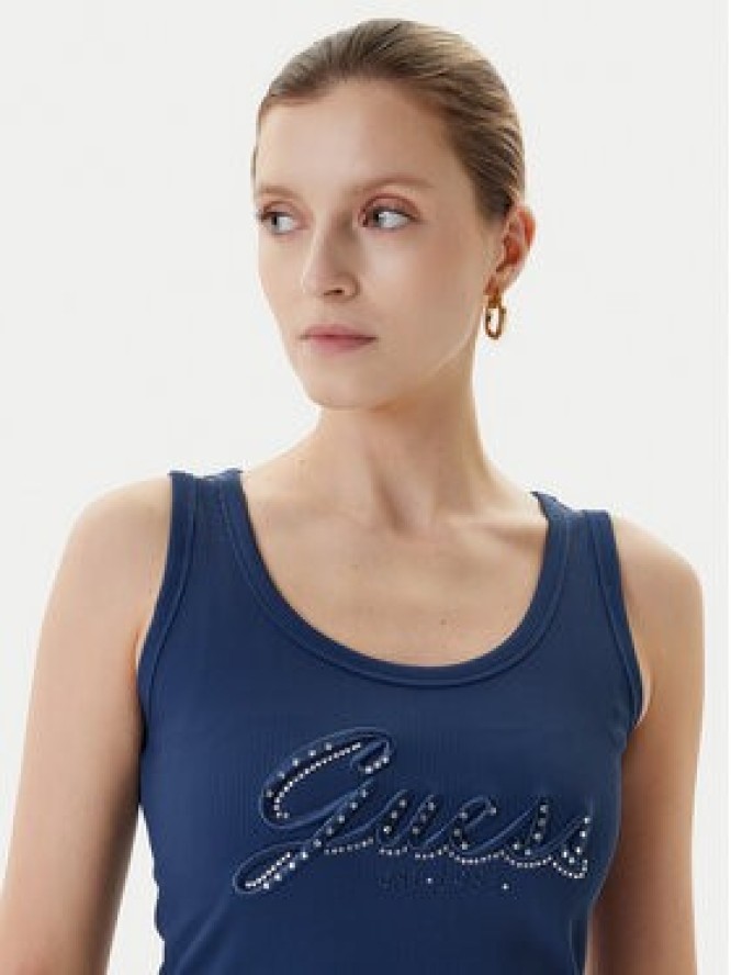 Guess Top W5YP00 KCXJ2 Granatowy Classic Fit