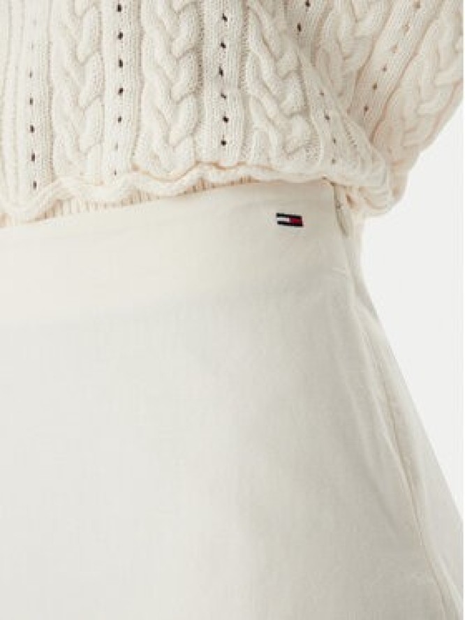 Tommy Jeans Spódnica mini DW0DW22297 Biały Regular Fit