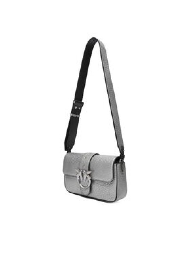 PINKO Torebka Love One Mini Slouchy Fl AI 25-26 PLTT 104340 A2JT Srebrny