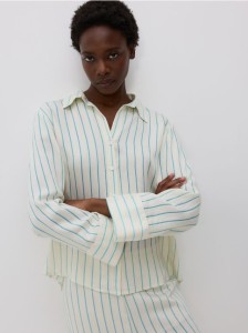 Koszula w paski - niebieski