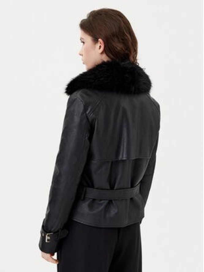 Motivi Kurtka z imitacji skóry R396Q000922N Czarny Slim Fit