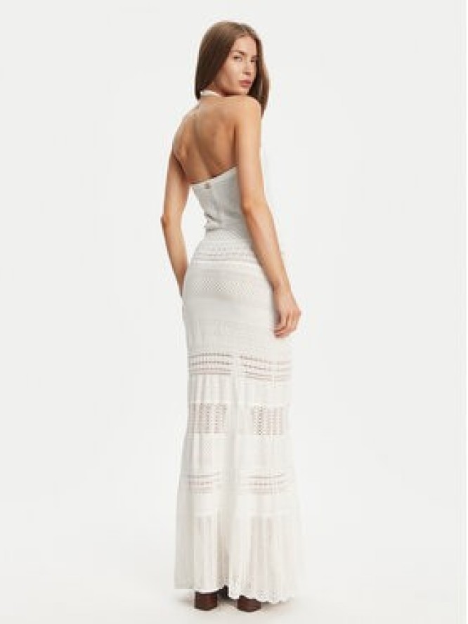 TWINSET Sukienka dzianinowa 251TT3105 Écru Slim Fit