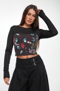 Bluzka damska z siatką VERSACE JEANS COUTURE