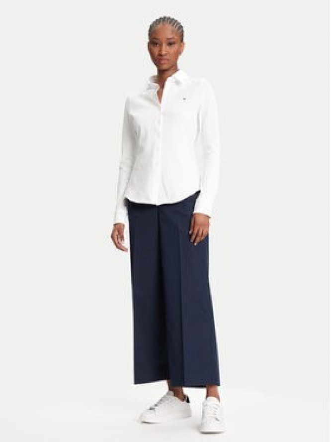 Tommy Hilfiger Spodnie materiałowe WW0WW45791 Granatowy Wide Leg