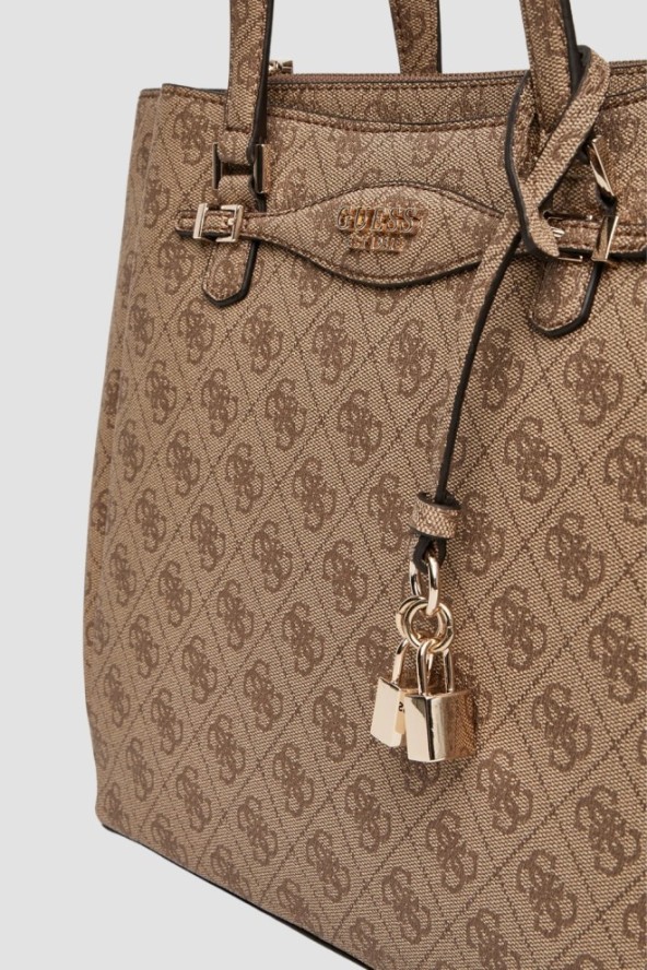 GUESS Brązowa shopperka damska Katya Multi