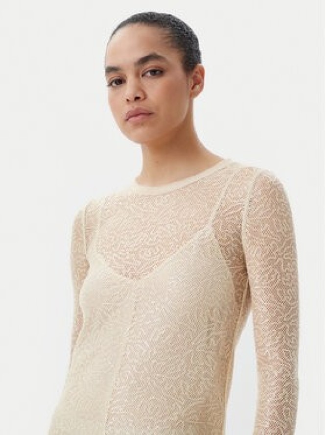 PINKO Sukienka koktajlowa 104709 A2EX Beżowy Regular Fit