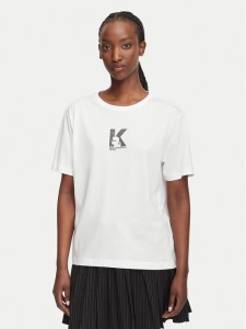 Karl Lagerfeld Jeans T-Shirt B3W17018 Biały Regular Fit