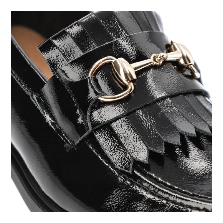 Czarne Mokasyny Armodo Eleganckie Obuwie Damskie