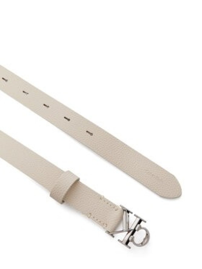 Calvin Klein Pasek Damski Facet Ck Buckle Pebble LV04F7060G Kremowy