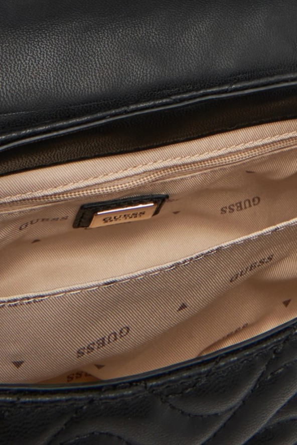 GUESS Czarna pikowana torebka damska Mini