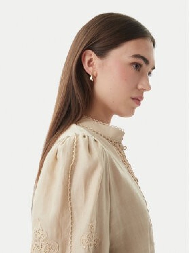 Luisa Spagnoli Sukienka koktajlowa Provina 542925 Beżowy Regular Fit