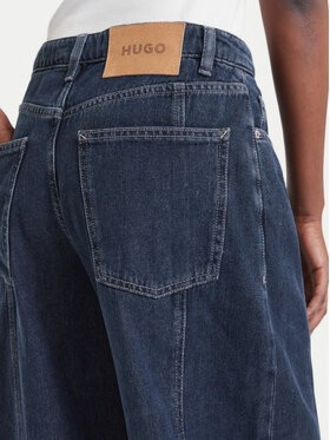HUGO Jeansy 50567482 Granatowy Boyfriend Fit