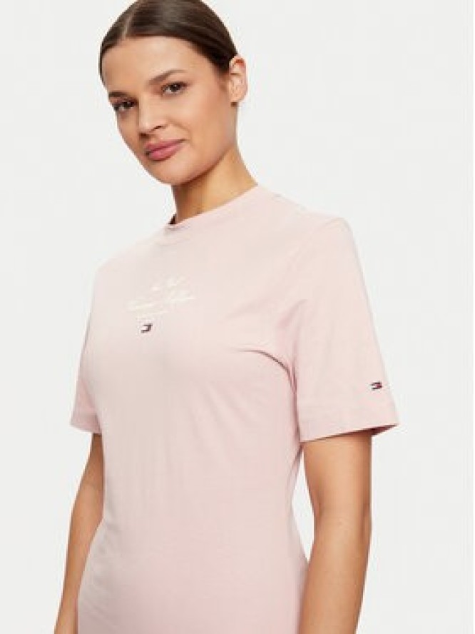 Tommy Hilfiger Sukienka codzienna WW0WW43830 Różowy Regular Fit