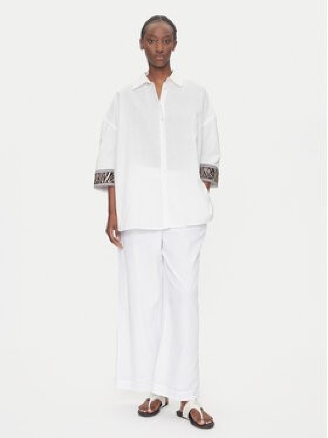 LOLA CASADEMUNT Koszula LS2515036 Biały Relaxed Fit