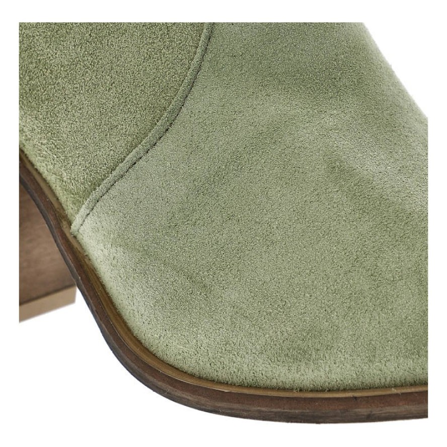 Zielone Botki Carinii Kowbojki Na Obcasie