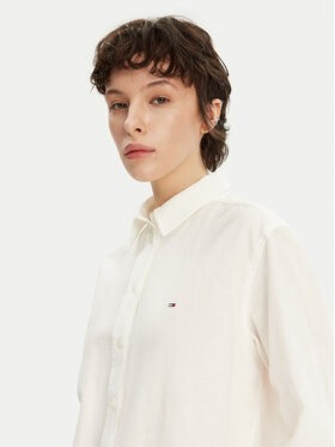 Tommy Jeans Koszula DW0DW20292 Écru Relaxed Fit
