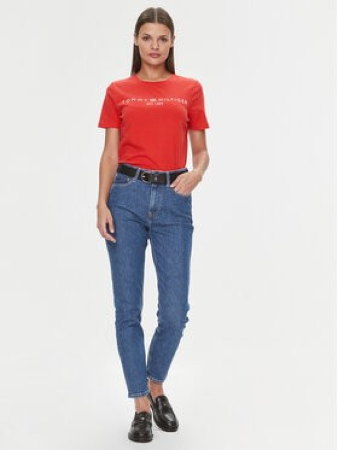 Tommy Hilfiger T-Shirt Logo WW0WW40276 Pomarańczowy Regular Fit