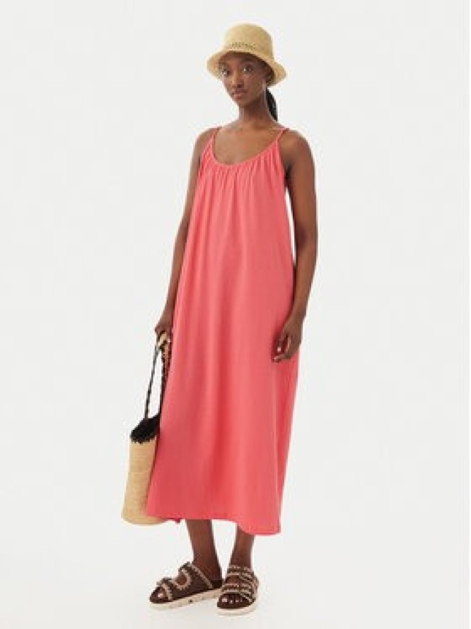 Vero Moda Sukienka letnia Luna 10286077 Koralowy Regular Fit