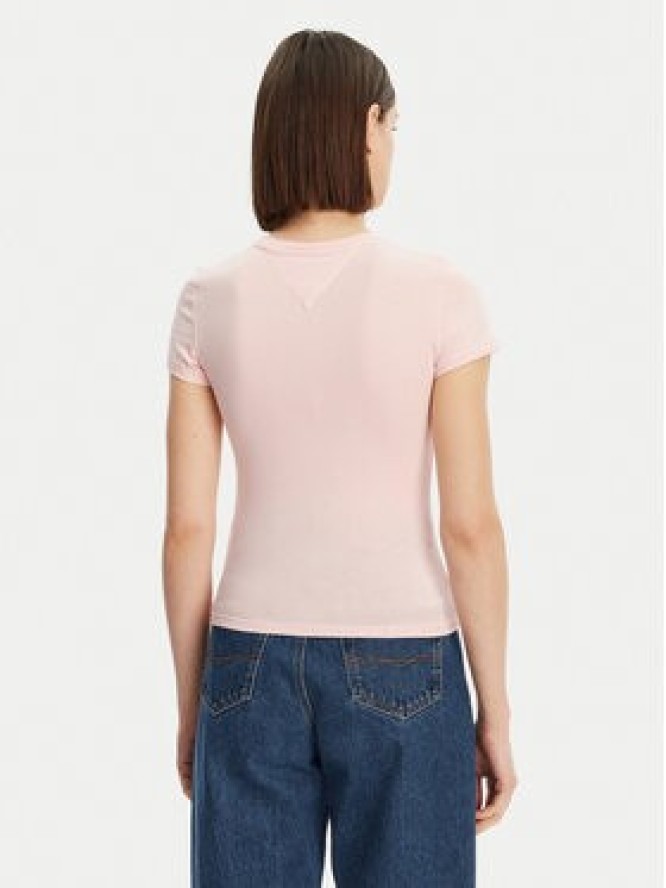 Tommy Jeans T-Shirt DW0DW20459 Różowy Slim Fit