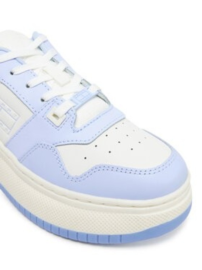 Tommy Jeans Sneakersy Tjw Retro Basket Flatform Ess EN0EN02506 Niebieski