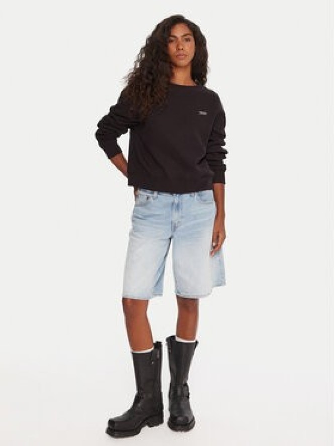 Tommy Jeans Bluza Silver Script DW0DW21961 Czarny Regular Fit