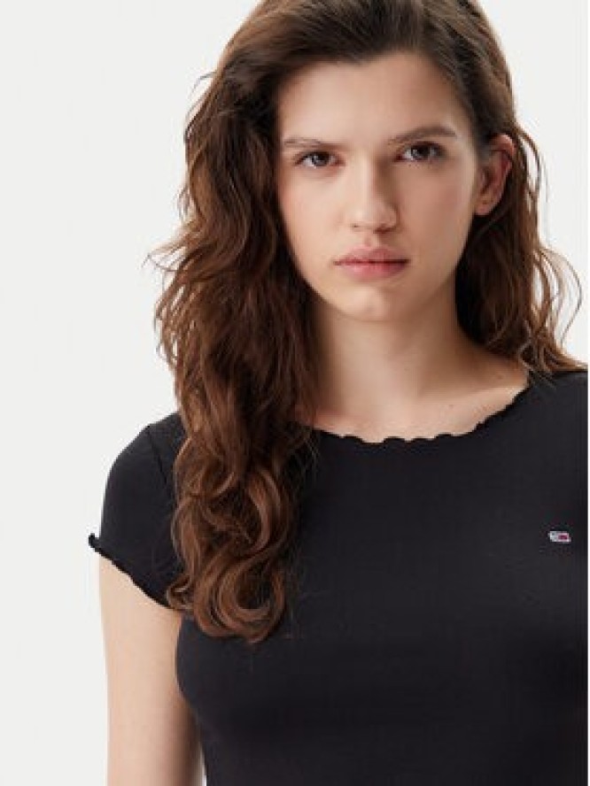 Tommy Jeans Sukienka letnia Babylock DW0DW20614 Czarny Slim Fit