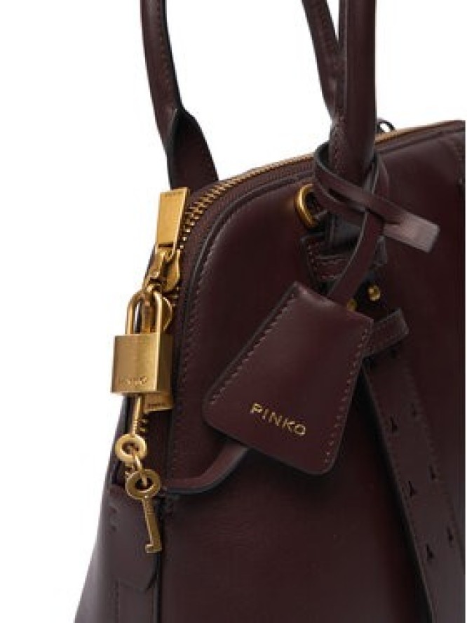 PINKO Torebka Bowling Bag Medium AI 25-26 PLTT 105906 A0QO Bordowy