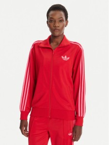 adidas Bluza adicolor Classic Firebird JW3665 Czerwony Loose Fit