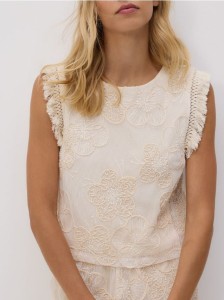 Ażurowa bluzka - złamana biel