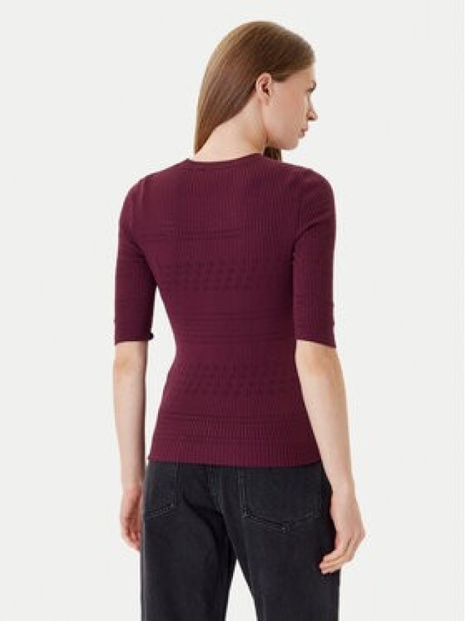 TWINSET Sweter 252TP3240 Bordowy Regular Fit