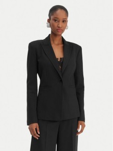 Patrizia Pepe Marynarka 8S0584/A715-K103 Czarny Regular Fit