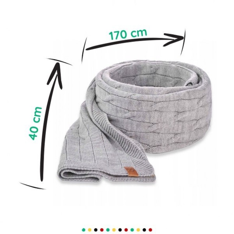 Szalik jasnoszary damski Brødrene s10 113