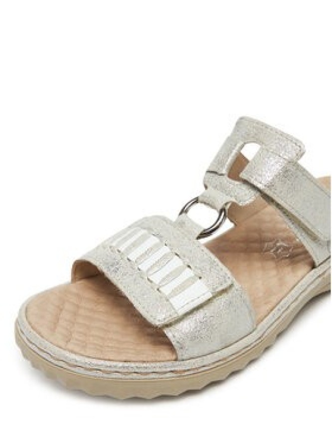Rieker Klapki 60481-40 Srebrny