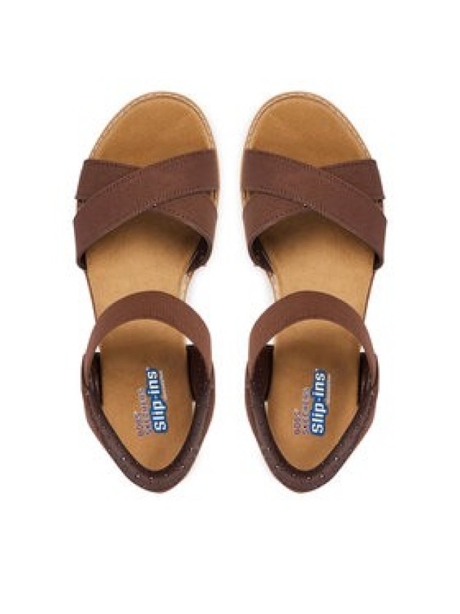 Skechers Sandały BOBS Desert Kiss - Golden Lily 114418/CHOC Brązowy