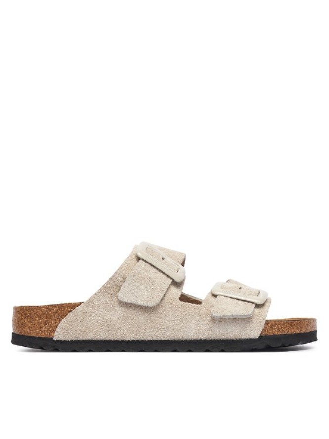 Birkenstock Klapki Arizona Cushion Buckle 1033088 Kremowy