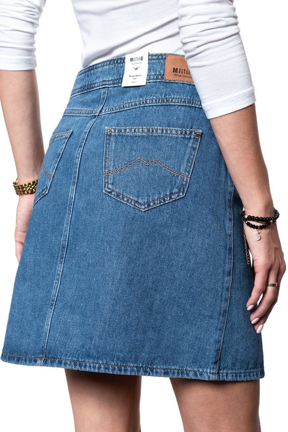 SPÓDNICA JEANSOWA MUSTANG Wrap Skirt 1007016 5000 680