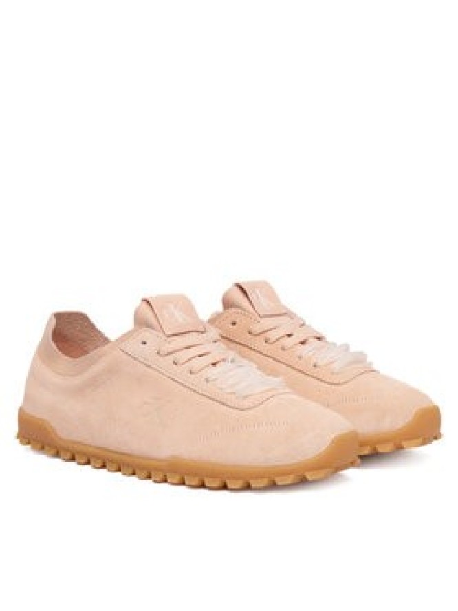 Calvin Klein Sneakersy Low Profile Run Mg Sue Db Laces HW0HW03150 Różowy jasny