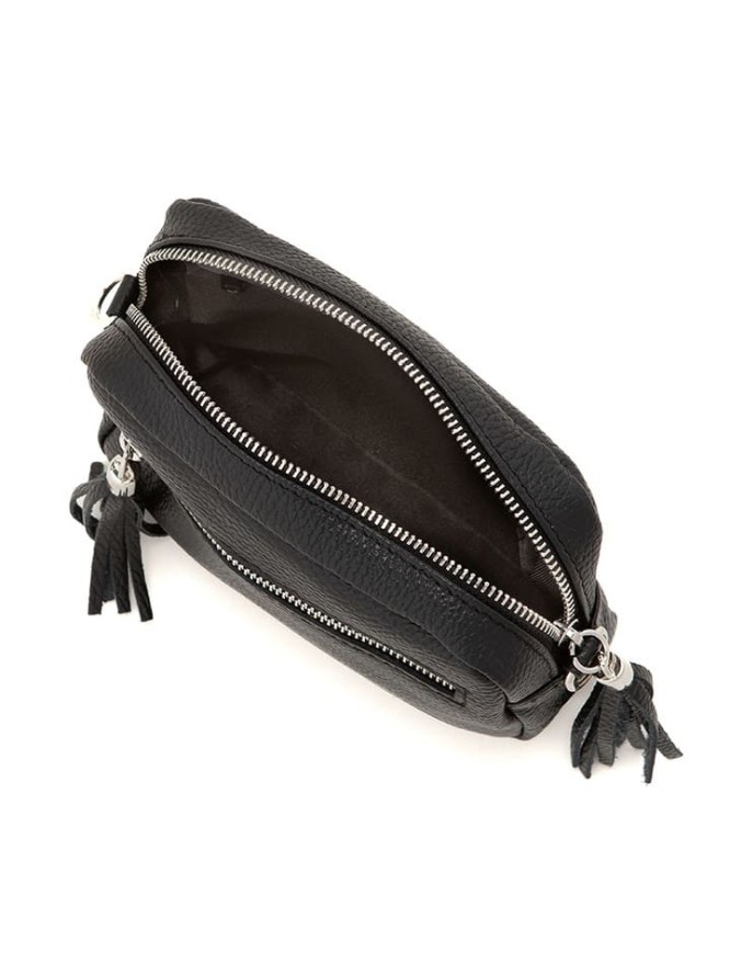 Anna Morellini Skórzana torebka "Micola" w kolorze czarnym - 20 x 16 x 8 cm rozmiar: onesize