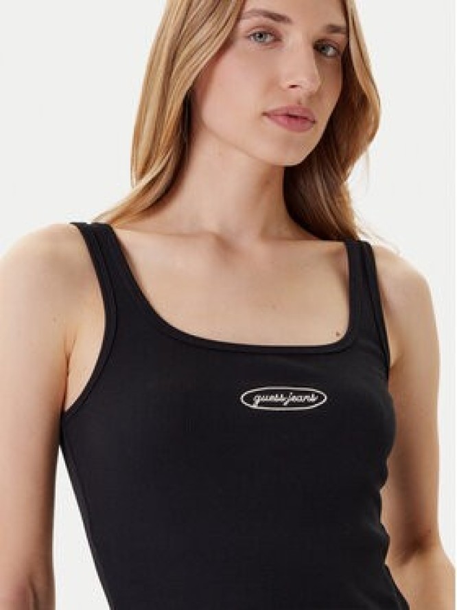 Guess Jeans Top W5YP35 KA0H1 Czarny Regular Fit