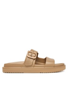 Tommy Hilfiger Klapki Double Strap FW0FW09114 Beżowy