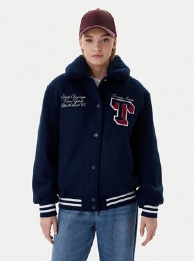 Tommy Jeans Kurtka bomber Varsity DW0DW22051 Granatowy Relaxed Fit